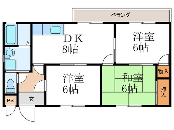 Ｆフラットの物件間取画像